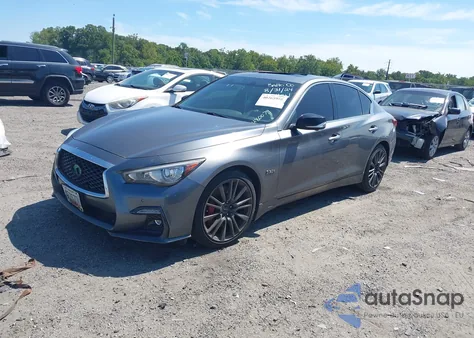 2018 Infiniti Q50 3.0T Red Sport 400 z USA, uszkodzony, nr VIN JN1FV7AR5JM480079